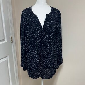 Women's Navy Blue/Black (?) Patterned Top